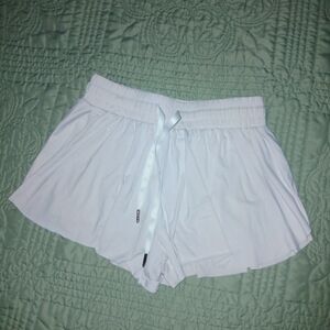 Liberty Off-White Athletic Shorts with Drawstring Waist YL